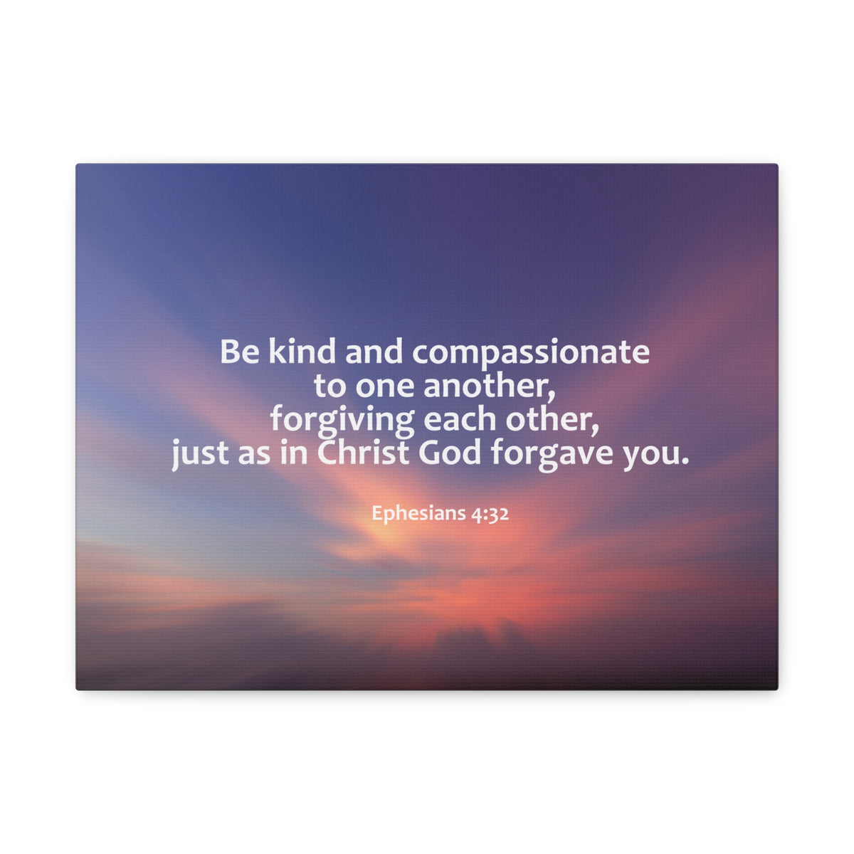 Scripture Canvas Kind and Compassionate Ephesians 4:32 Christian Wall Art Bible Verse Print Ready to Hang-Express Your Love Gifts