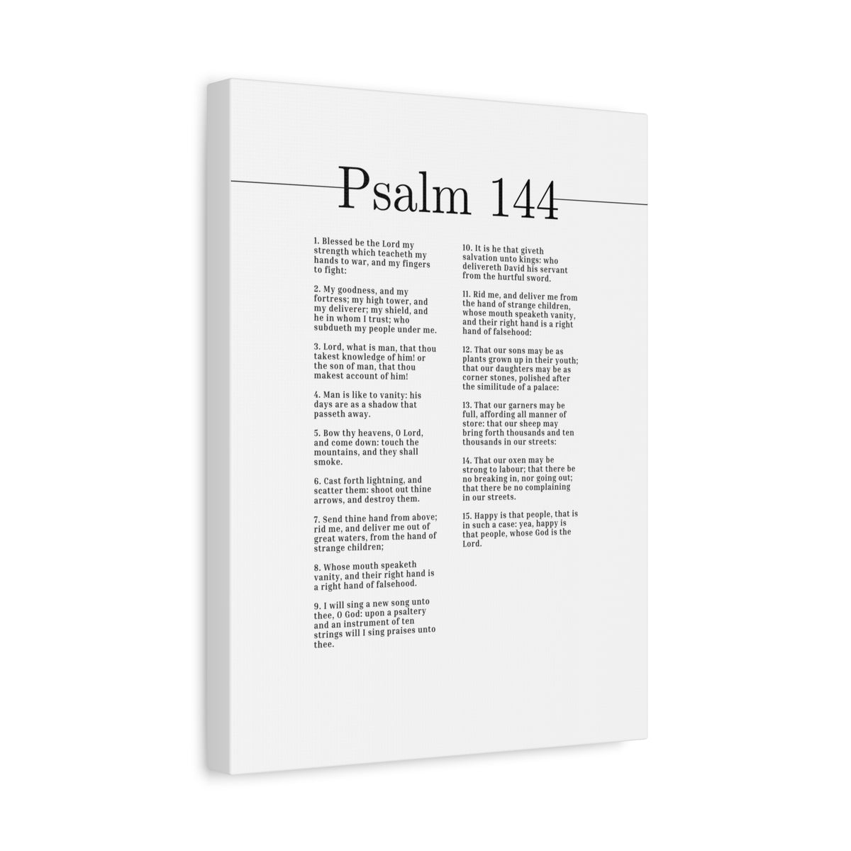 Scripture Canvas Blessed Be The Lord Psalm 144 Christian Wall Art Bible Verse Print Ready to Hang-Express Your Love Gifts