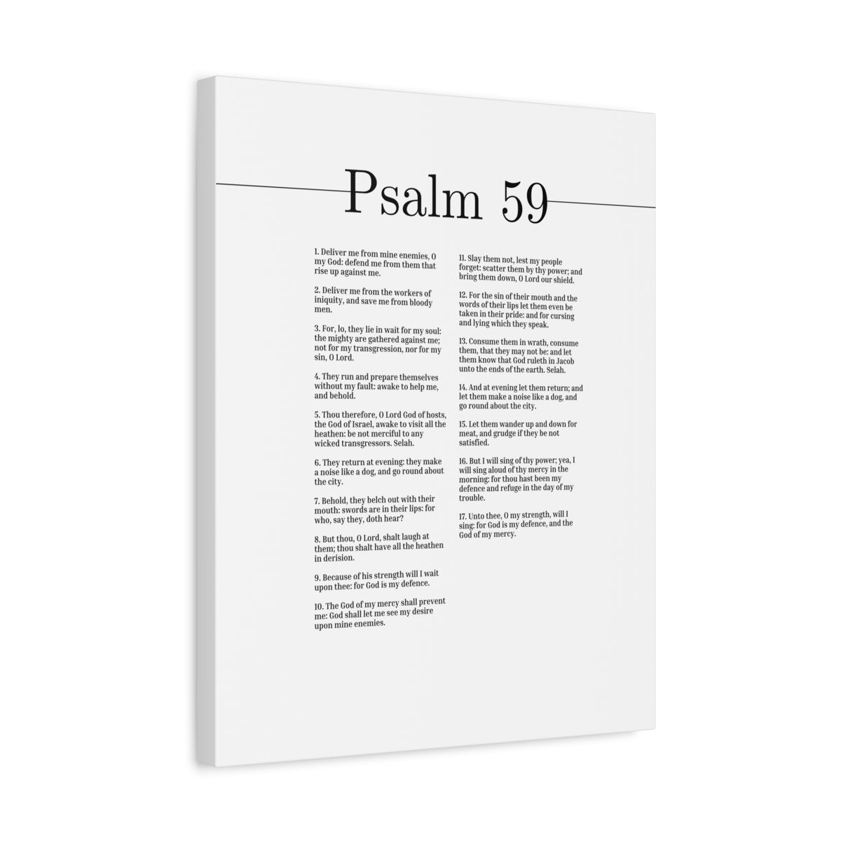 Scripture Canvas O Lord Our Shield Psalm 59 Christian Wall Art Bible Verse Print Ready to Hang-Express Your Love Gifts