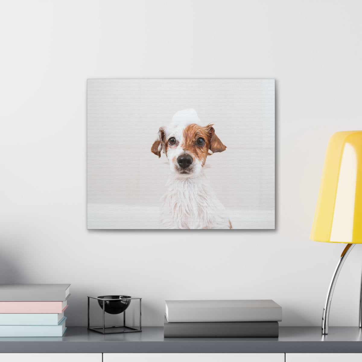 Cute Jack Russell Terrier Bathee Canvas Wall Art for Home Decor Ready-to-Hang-Express Your Love Gifts