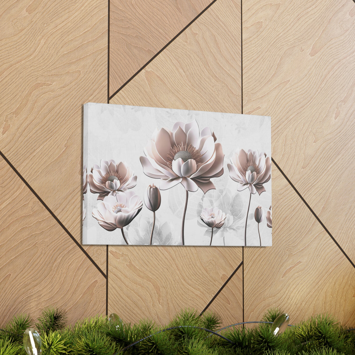 Simple Floral Painting 3D Flower Canvas Wall Art for Home Decor Ready-to-Hang-Express Your Love Gifts