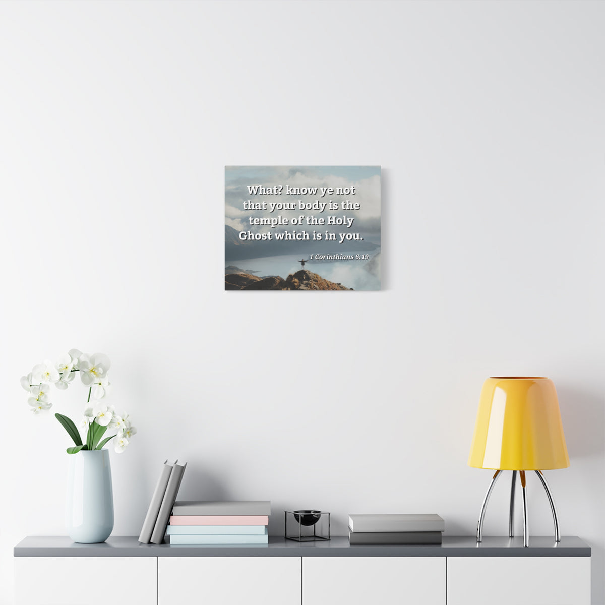Scripture Walls Holy Ghost 1 Corinthians 6:19 Bible Verse Canvas Christian Wall Art Ready to Hang-Express Your Love Gifts