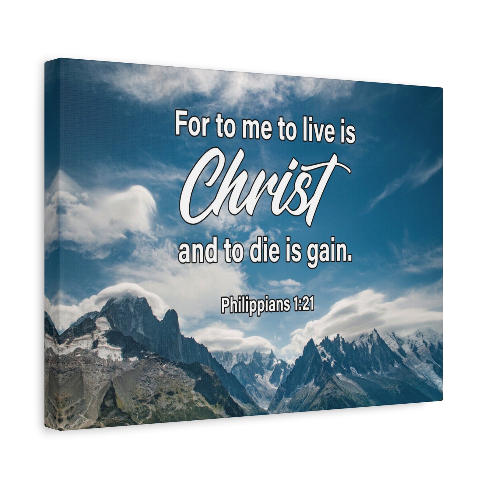 Bible Verse Canvas To Live is Christ Philippians 1:21 Wall Art Christian Home Decor-Express Your Love Gifts
