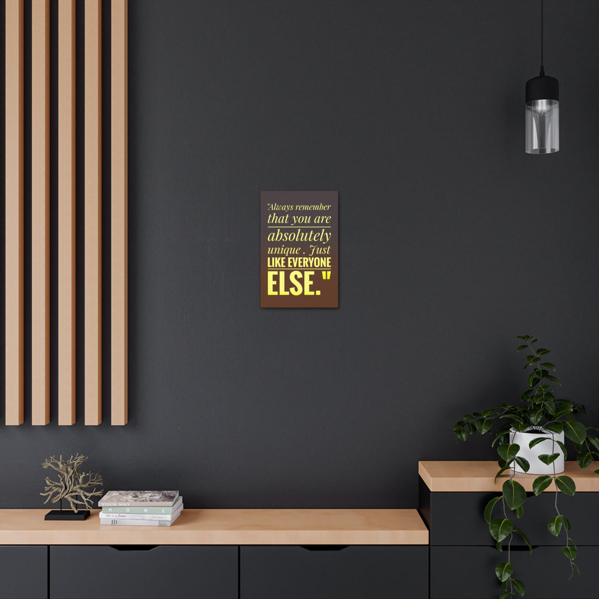 Inspirational Wall Art You Are Absolutely Unique Motivation Wall Decor for Home Office Gym Inspiring Success Quote Print Ready to Hang-Express Your Love Gifts
