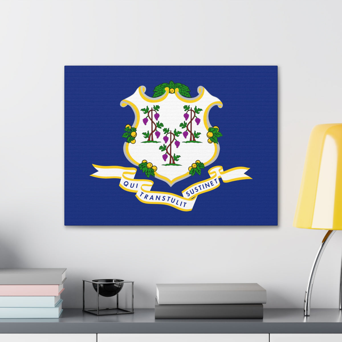 Connecticut State Flag Canvas Vibrant Wall Art Unframed Home Decor-Express Your Love Gifts