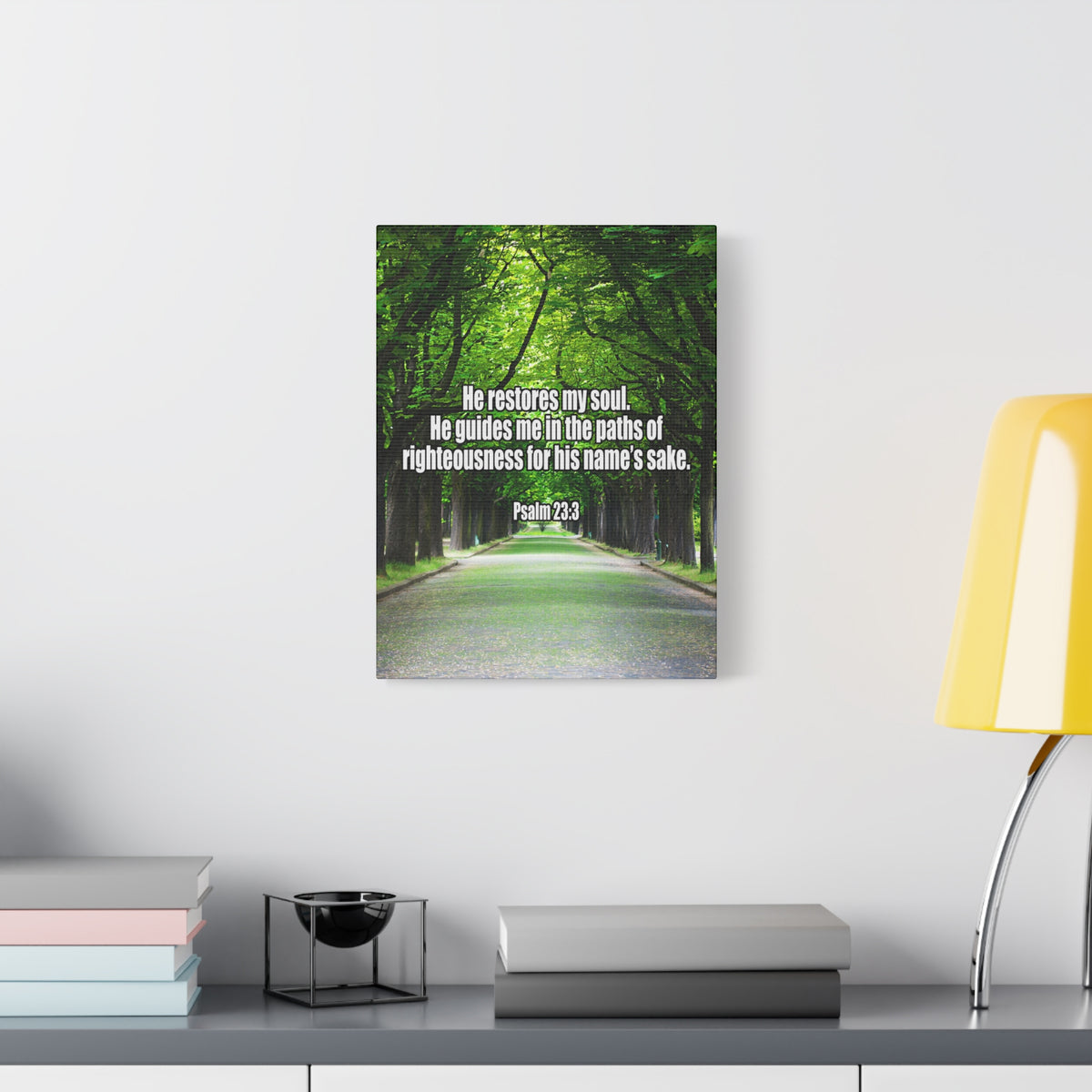 Bible Verse Canvas You Restore My Soul Psalm 23:3 Wall Art Christian Home Decor-Express Your Love Gifts