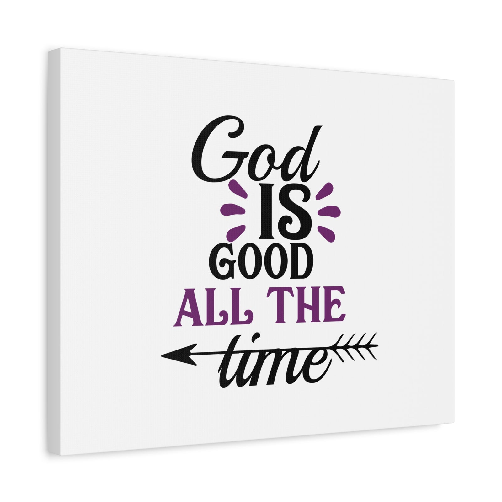Scripture Canvas God Is Good All The Time Psalm 100:5 Christian Wall Art Bible Verse Print Ready to Hang-Express Your Love Gifts