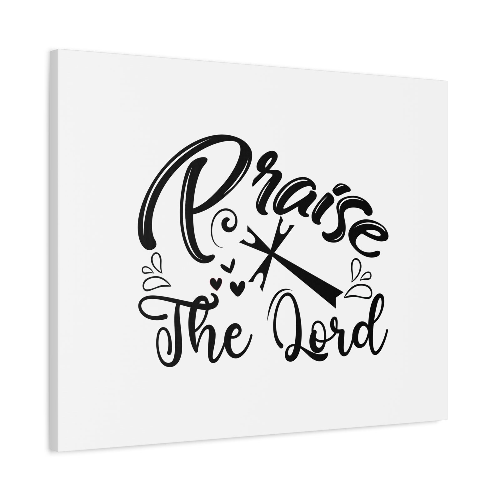 Scripture Canvas Praise The Lord Psalm 150:6 Cross Christian Wall Art Bible Verse Print Ready to Hang-Express Your Love Gifts