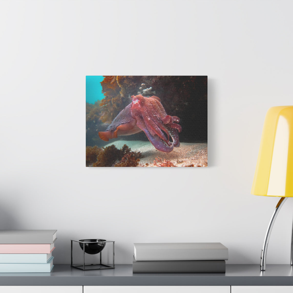 Majestic Giant Cuttlefish Floating in the Ocean Print Animal Wall Art Wildlife Canvas Prints Wall Art Ready to Hang-Express Your Love Gifts