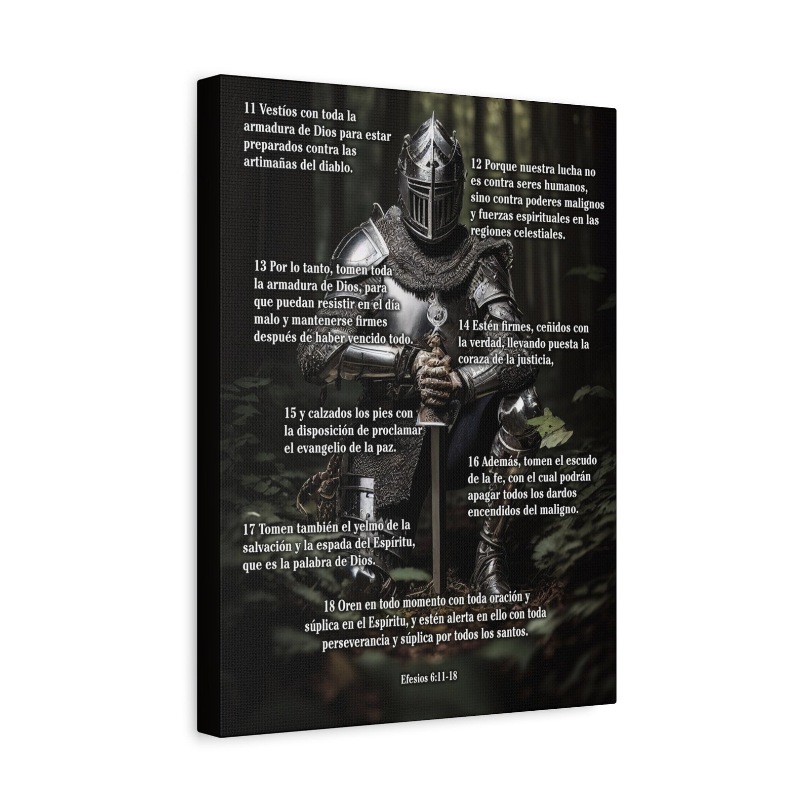 Scripture Walls Armor Of God Ephesians 6:11-18 Spanish Soldier Kneels Christian Wall Art Print Ready to Hang Unframed-Express Your Love Gifts