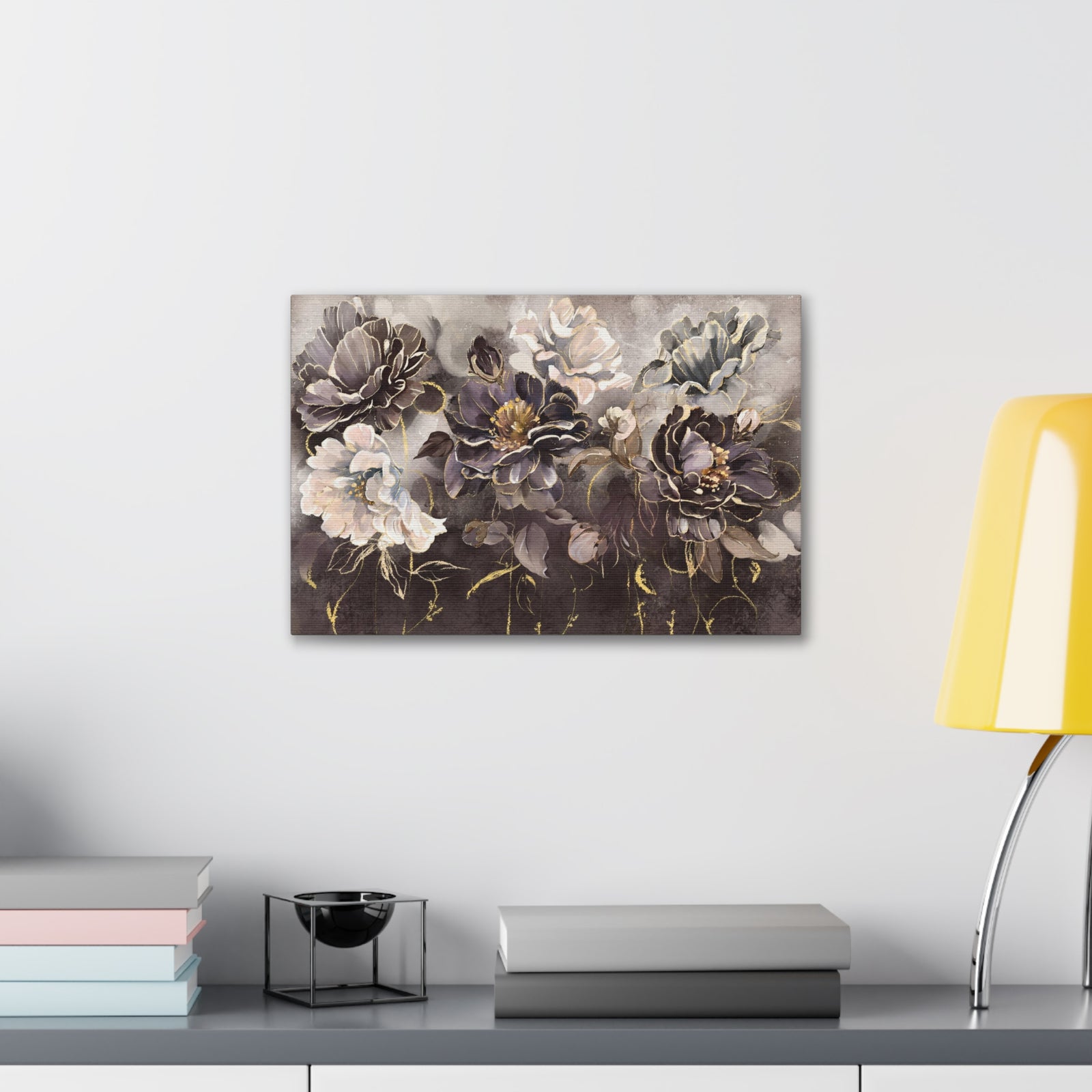 Oil Painting With Flower Rose & Leaves Flower Canvas Wall Art for Home Decor Ready-to-Hang-Express Your Love Gifts