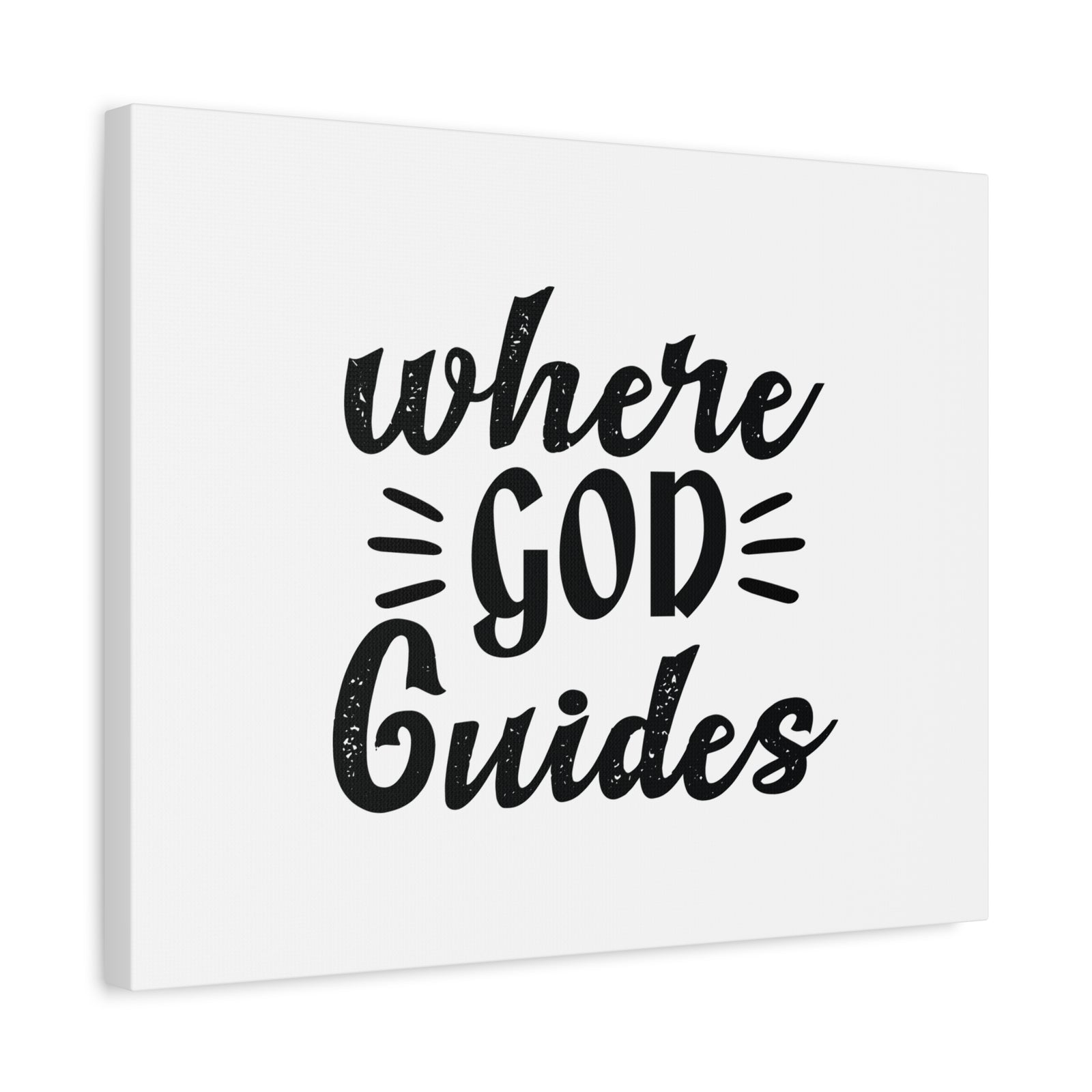 Scripture Canvas Where God Guides Psalms 32:8 Christian Wall Art Bible Verse Print Ready to Hang-Express Your Love Gifts