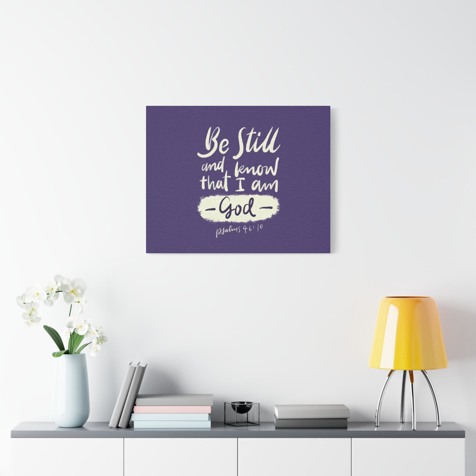 Scripture Walls Know That I Am God Psalm 46:10 Bible Verse Canvas Christian Wall Art Ready to Hang-Express Your Love Gifts