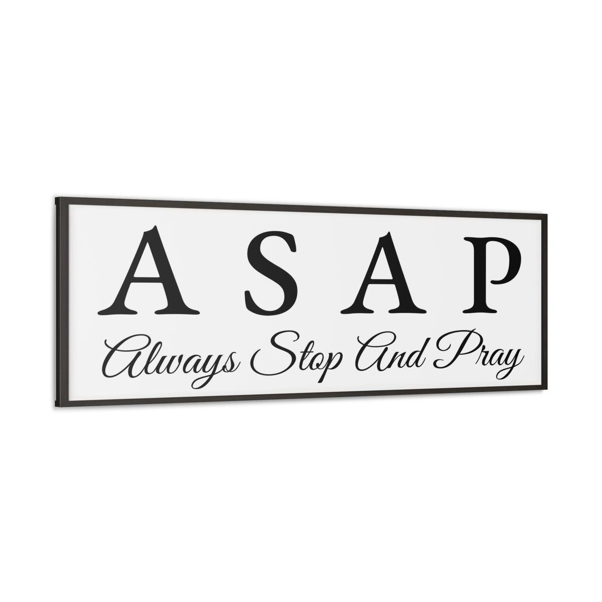 Scripture Walls Stop &amp; Pray 1 Thessalonians 5:17 White Bible Verse Canvas Christian Wall Art Ready to Hang Unframed-Express Your Love Gifts