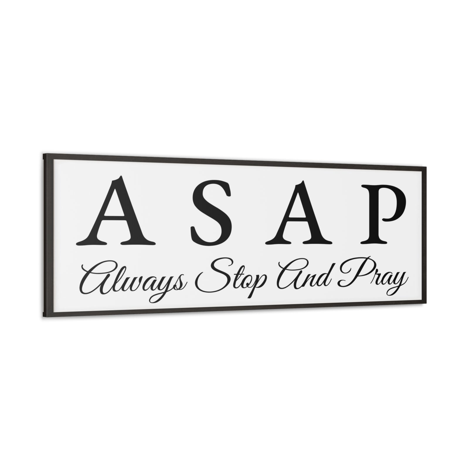 Scripture Walls Stop & Pray 1 Thessalonians 5:17 White Bible Verse Canvas Christian Wall Art Ready to Hang Unframed-Express Your Love Gifts