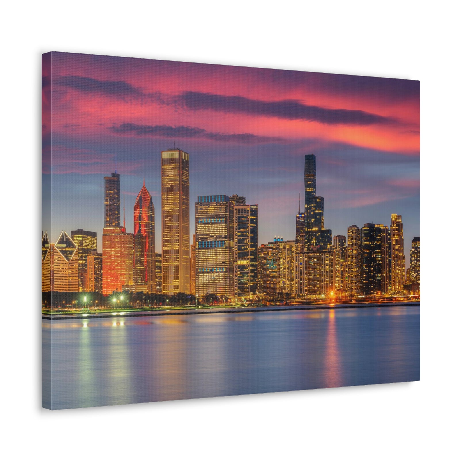 Las Vegas Night Skyline Canvas Artwork High-Quality Breathtaking Stunning Cityscape for Home Decor Ready to Hang-Express Your Love Gifts
