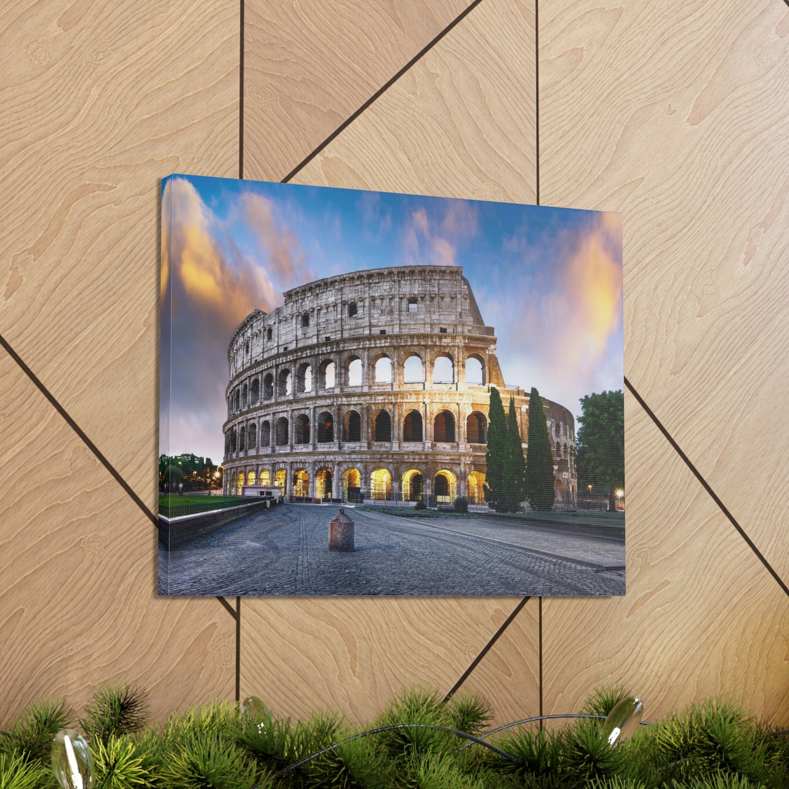 Colosseum in Italy Nature Wilderness Photography Canvas Wall Art for Home Decor Ready-to-Hang-Express Your Love Gifts