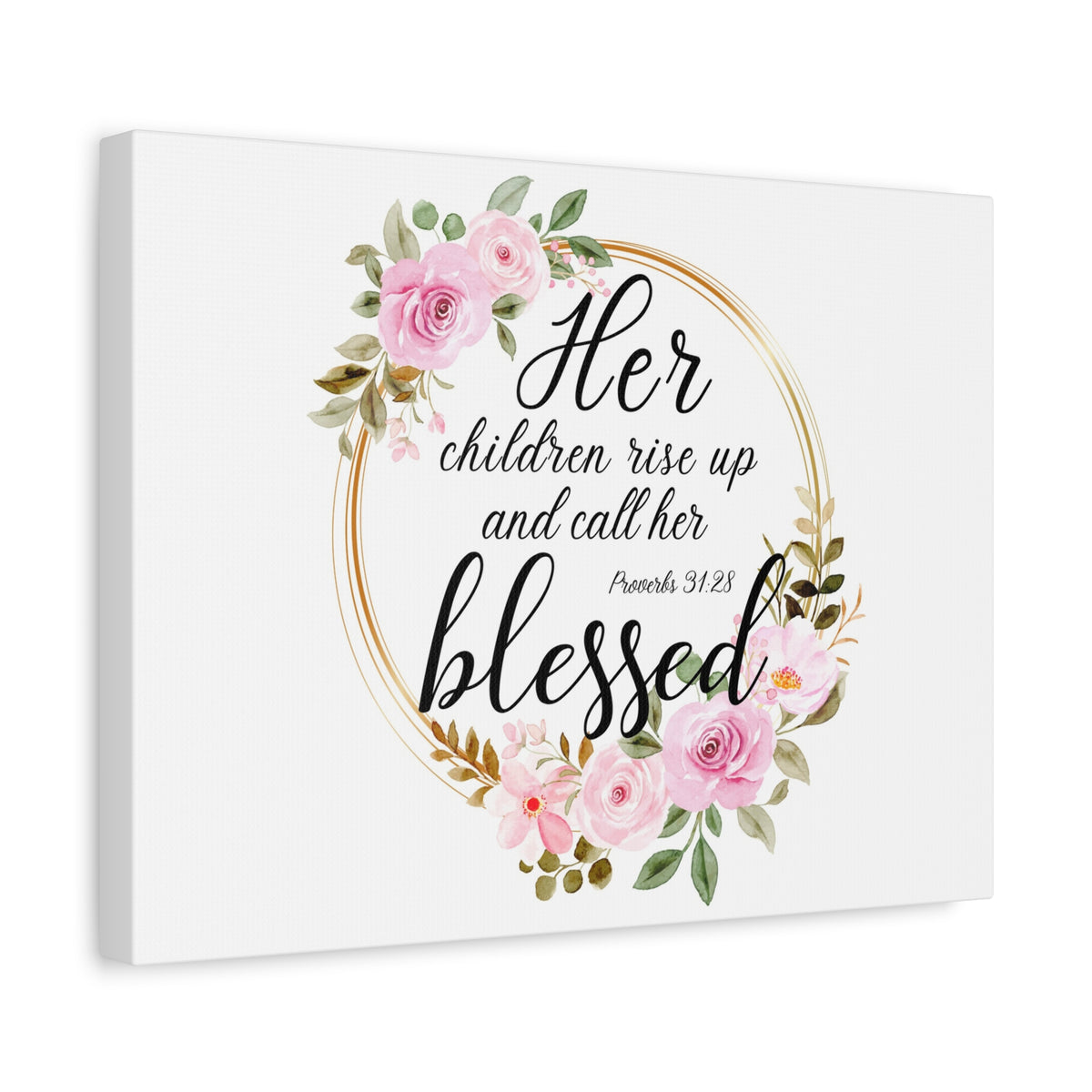 Scripture Walls Proverbs 31:28 She is Blessed Bible Verse Canvas Christian Wall Art Ready to Hang Unframed-Express Your Love Gifts