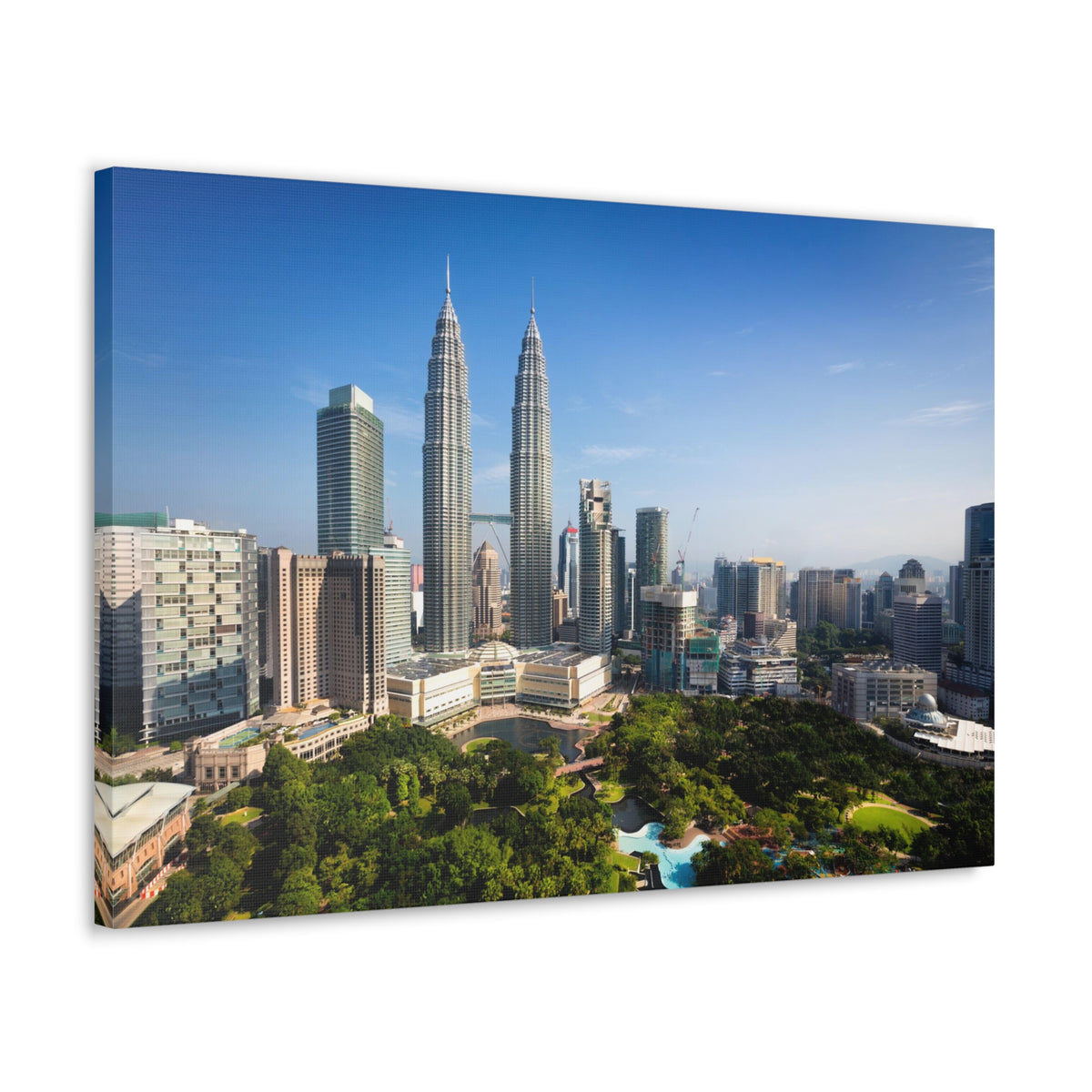 Kuala Lumpur Daytime Skyline Canvas Artwork High-Quality Breathtaking Stunning Cityscape for Home Decor Ready to Hang-Express Your Love Gifts