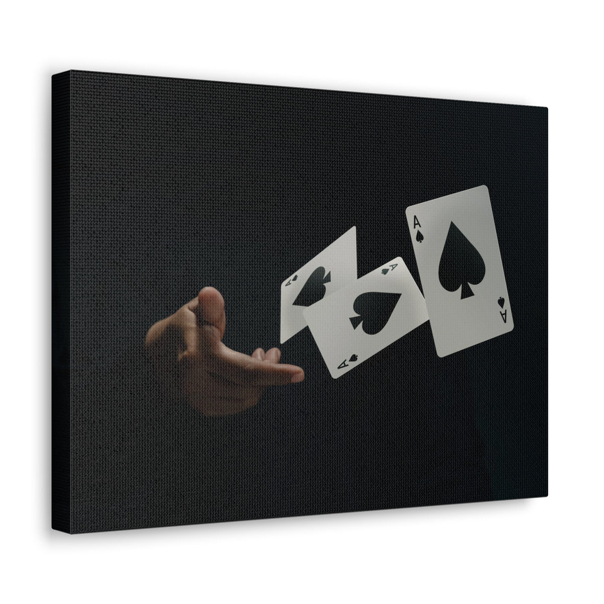 Magician Throwing Ace of Spades Playing Card Canvas Wall Art for Home Decor Ready-to-Hang-Express Your Love Gifts