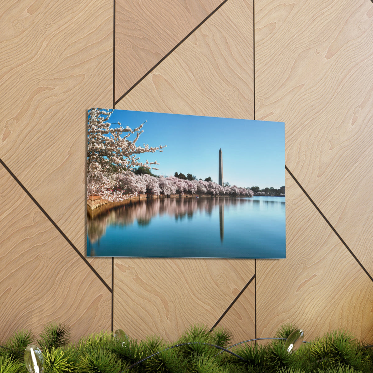 Cherry Blossom Festival at The National Mall Washington Modern Multicolor Scenic Nature Photography Canvas Home Office Decor Ready to Hang-Express Your Love Gifts