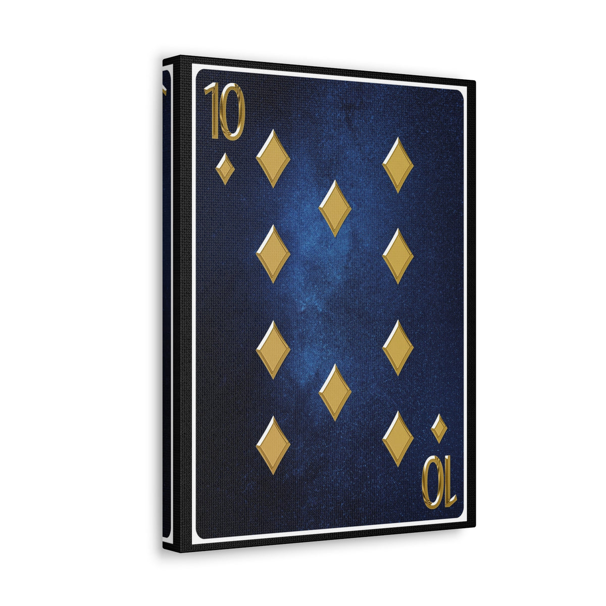 Ten Of Diamonds Space Background Playing Card Canvas Wall Art for Home Decor Ready-to-Hang-Express Your Love Gifts