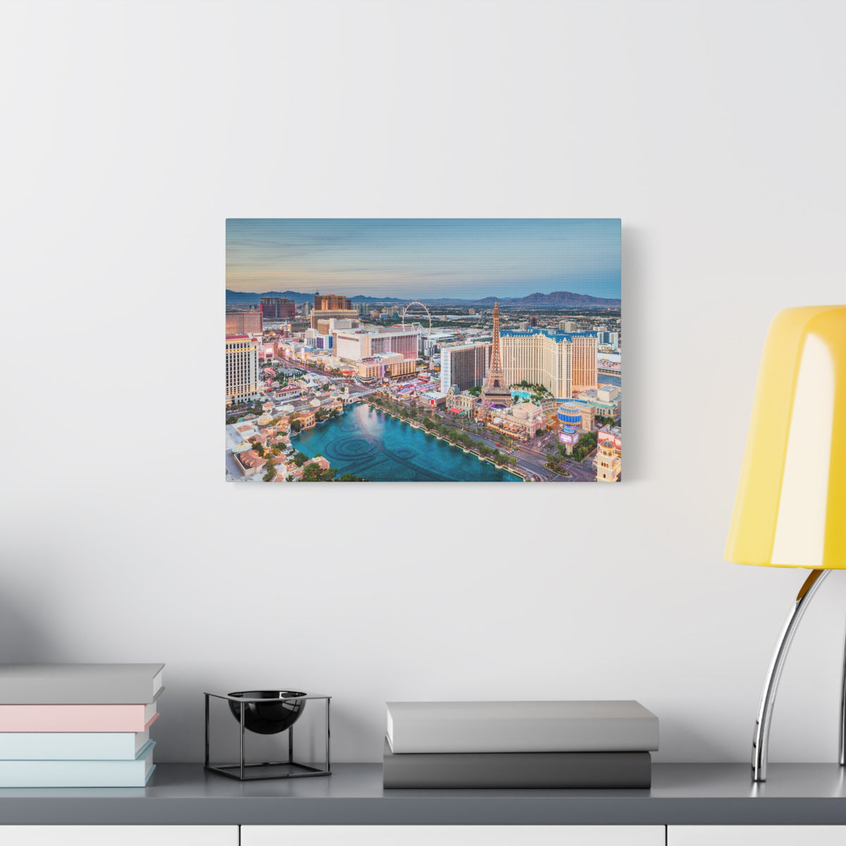 Las Vegas Daytime Skyline Canvas Artwork High-Quality Breathtaking Stunning Cityscape for Home Decor Ready to Hang-Express Your Love Gifts