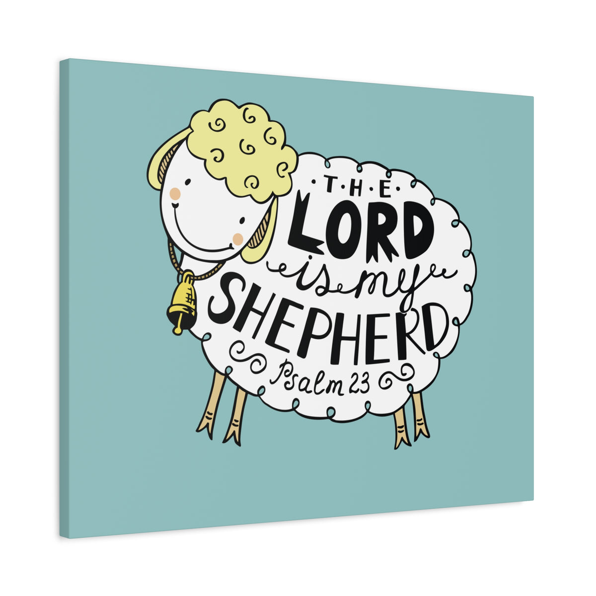 Scripture Canvas The Lord Is My Shepherd Psalm 23 Christian Wall Art Bible Verse Print Ready To Hang-Express Your Love Gifts