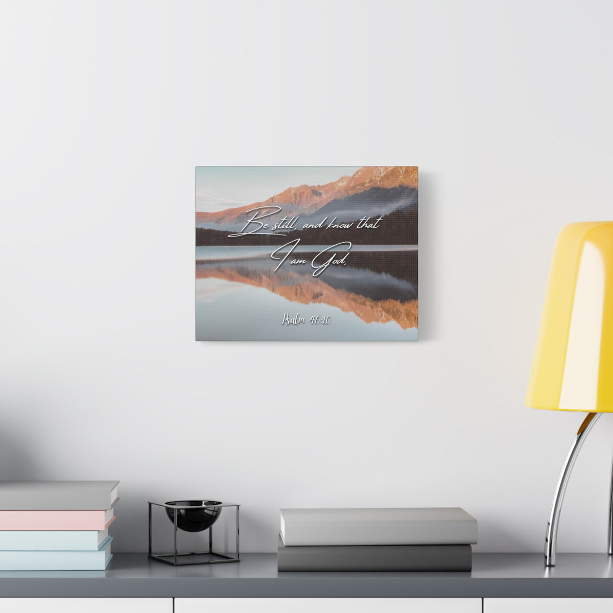 Scripture Canvas Be Still & Know I Am God Psalm 46:10 Christian Wall Art Bible Verse Print Ready to Hang-Express Your Love Gifts