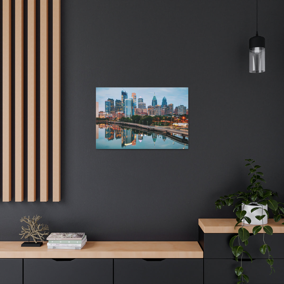 Philadelphia Daytime Skyline Canvas Artwork High-Quality Breathtaking Stunning Cityscape for Home Decor Ready to Hang-Express Your Love Gifts