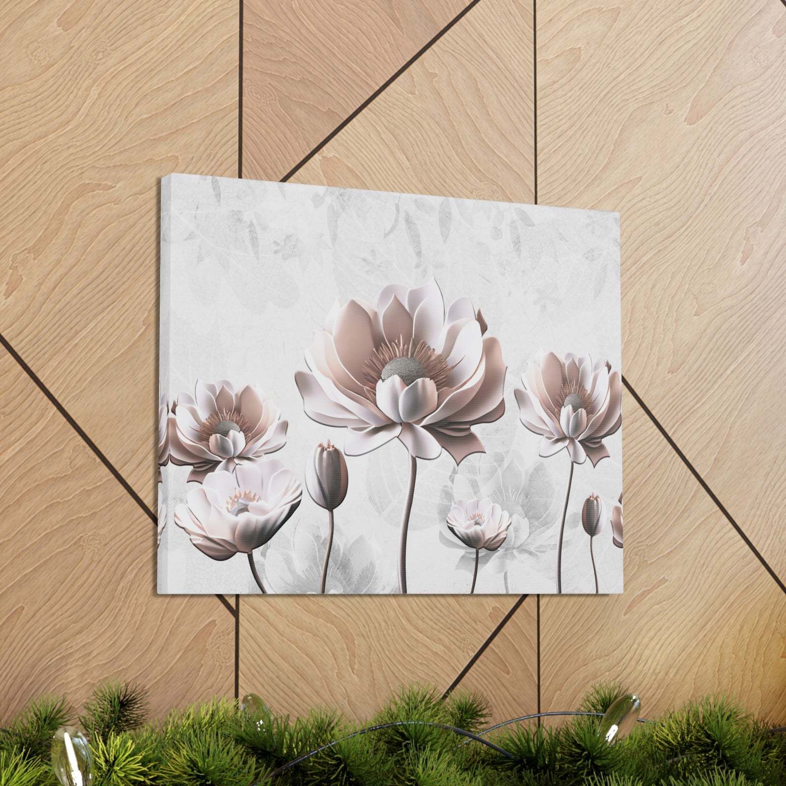 Simple Floral Painting 3D Flower Canvas Wall Art for Home Decor Ready-to-Hang-Express Your Love Gifts