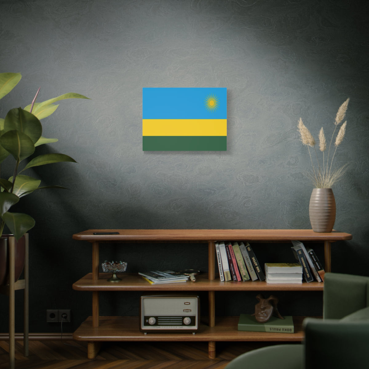 Rwanda Country Flag Canvas Vibrant Wall Art Unframed Home Decor-Express Your Love Gifts
