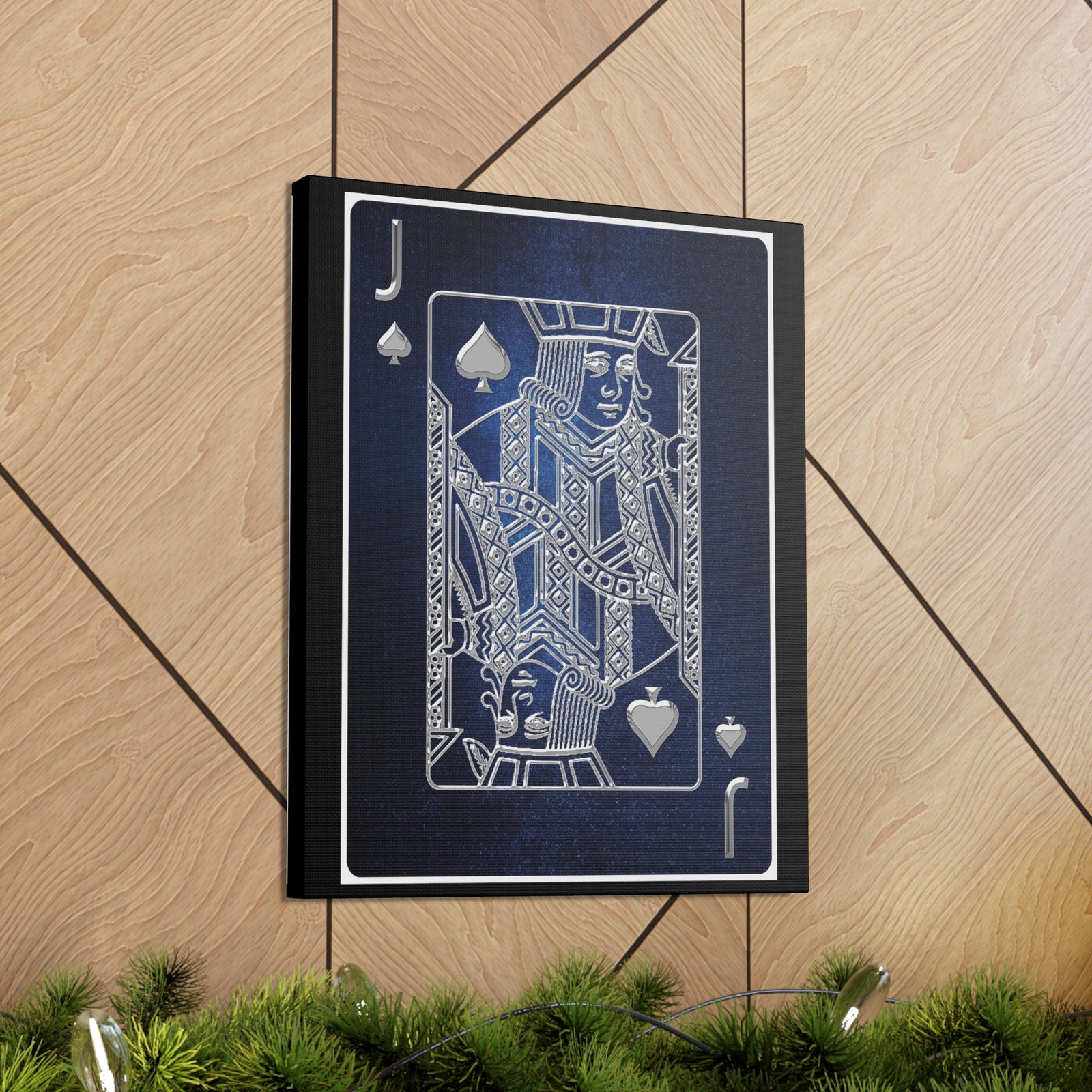 Jack Of Spades Space Background Playing Card Canvas Wall Art for Home Decor Ready-to-Hang-Express Your Love Gifts
