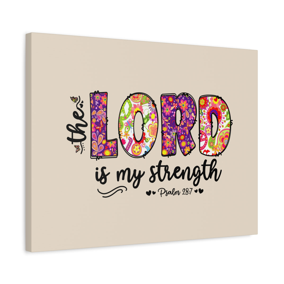 Scripture Walls My Strength Psalm 28:7 Bible Verse Canvas Christian Wall Art Ready to Hang-Express Your Love Gifts