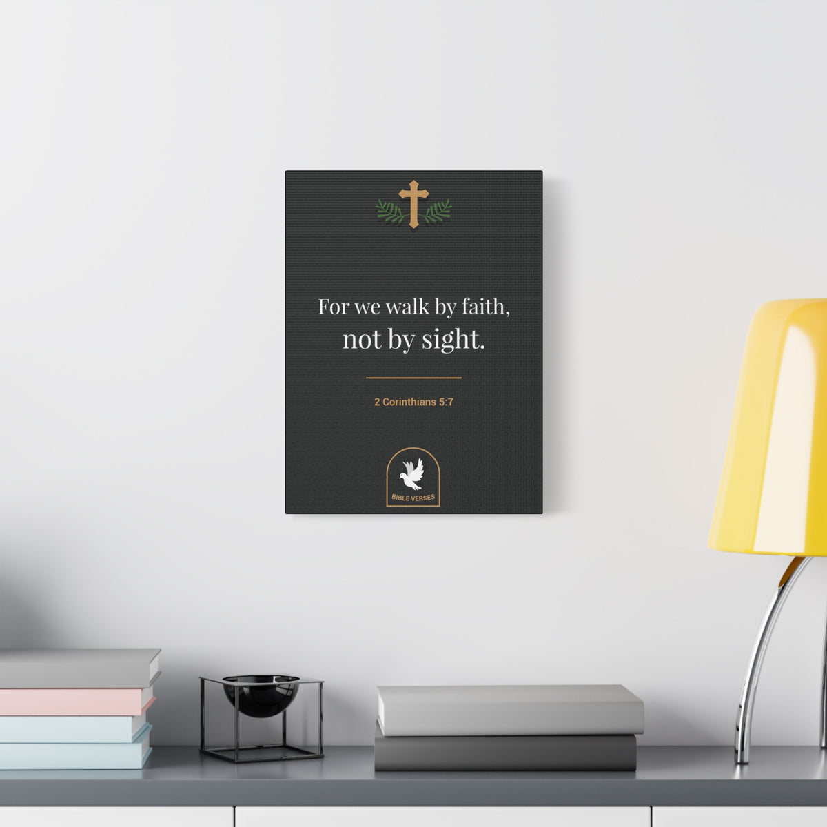 Scripture Walls For We Walk By Faith 2 Corinthians 5:7 Bible Verse Canvas Christian Wall Art Ready To Hang