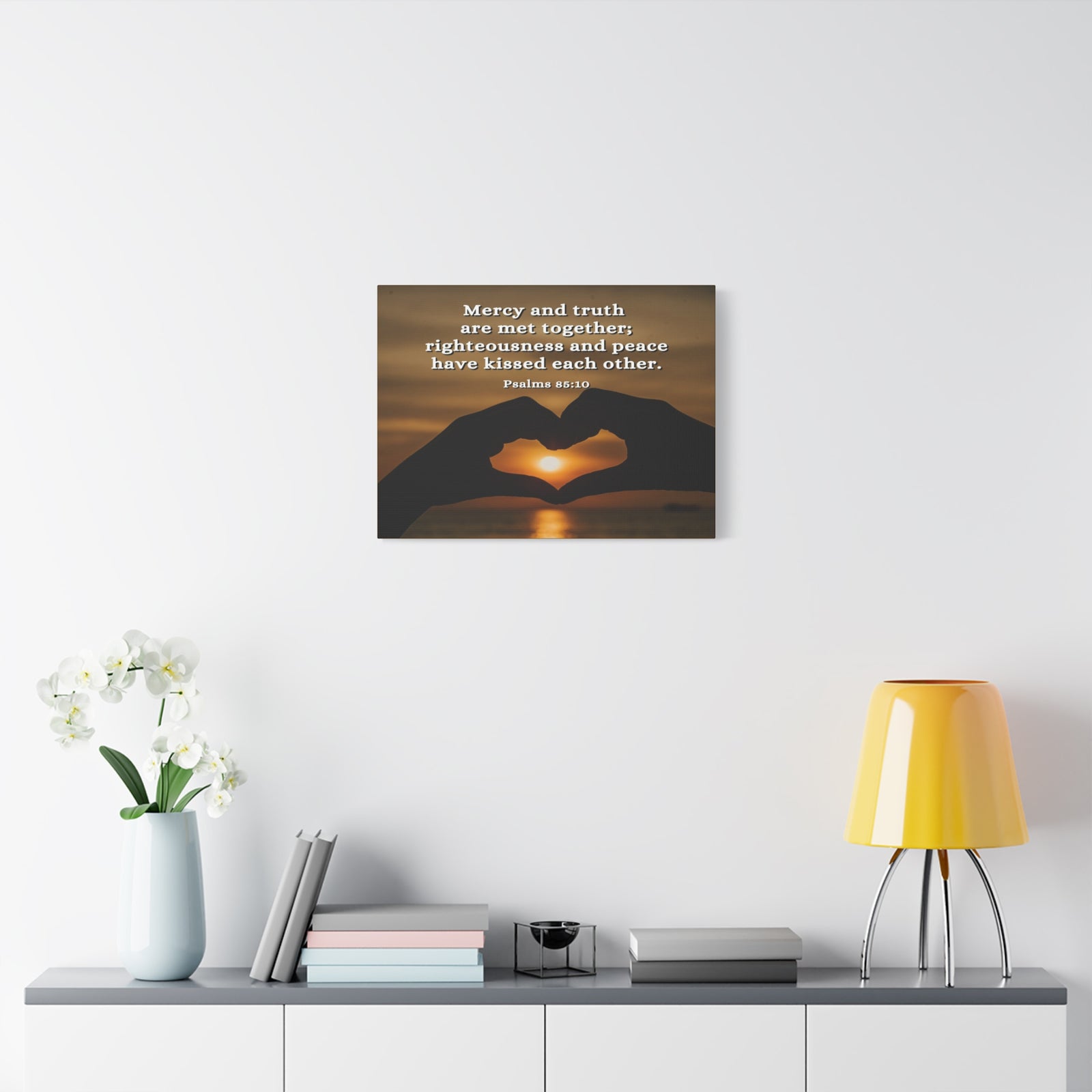 Scripture Walls Mercy And Truth Psalms 85:10 Bible Verse Canvas Christian Wall Art Ready to Hang-Express Your Love Gifts