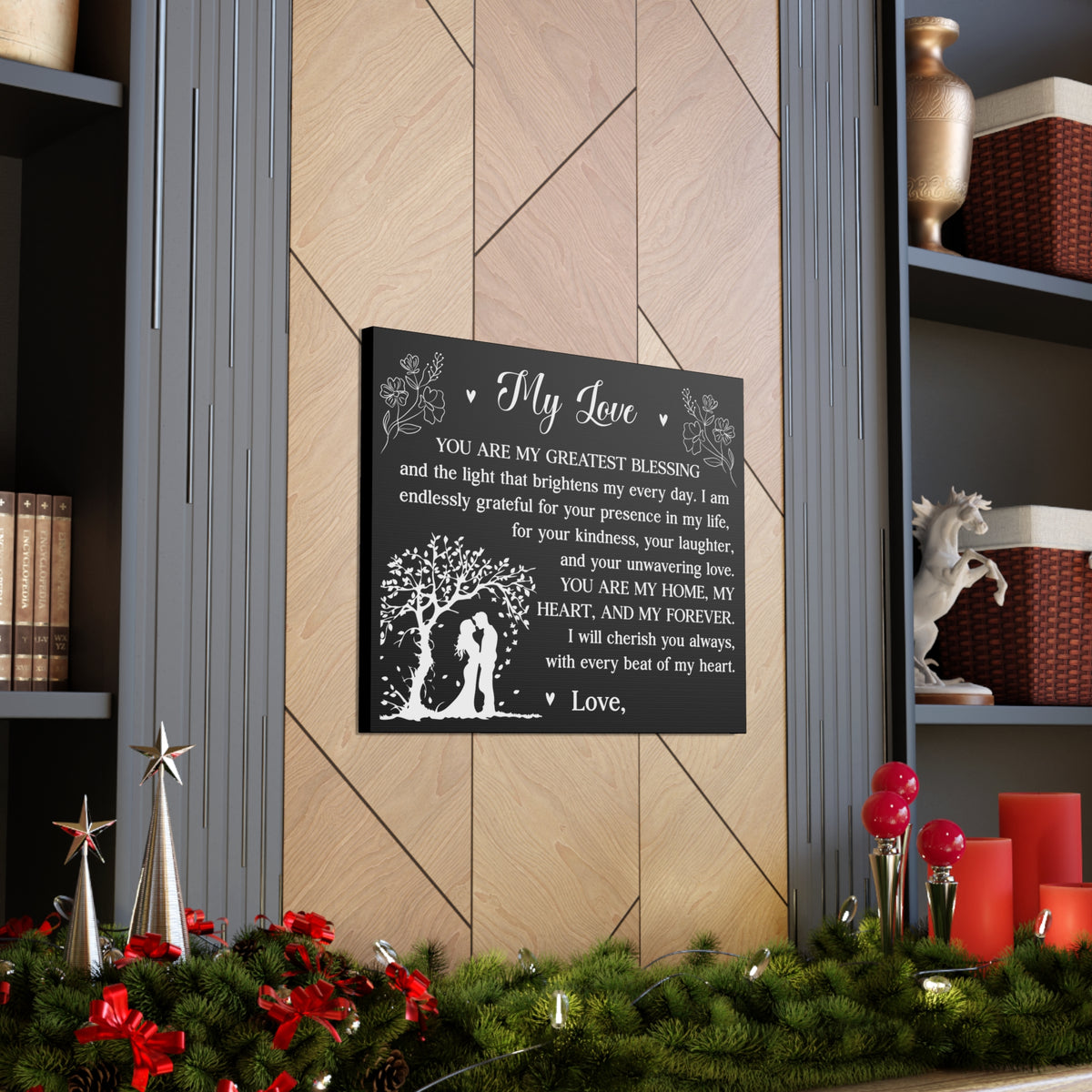 Personalized You Are My Greatest Blessing Romantic Inspirational Print Ready to Hang Artwork Unframed-Express Your Love Gifts