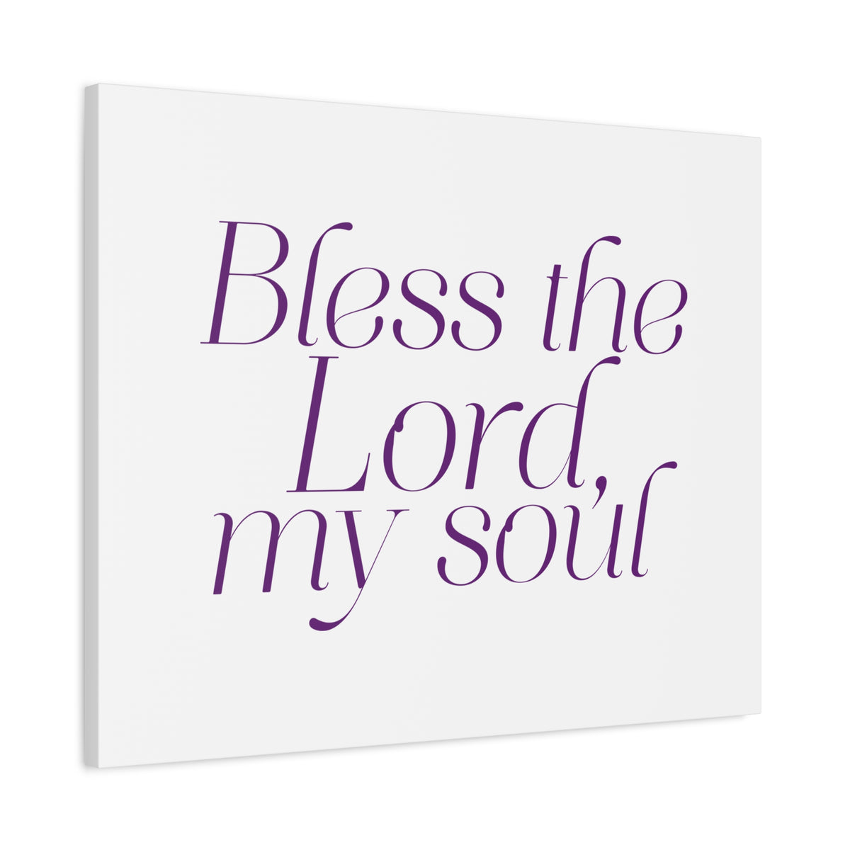 Scripture Walls Bless The Lord My Soul Purple Psalm 103:1 Bible Verse Canvas Christian Wall Art Ready to Hang-Express Your Love Gifts