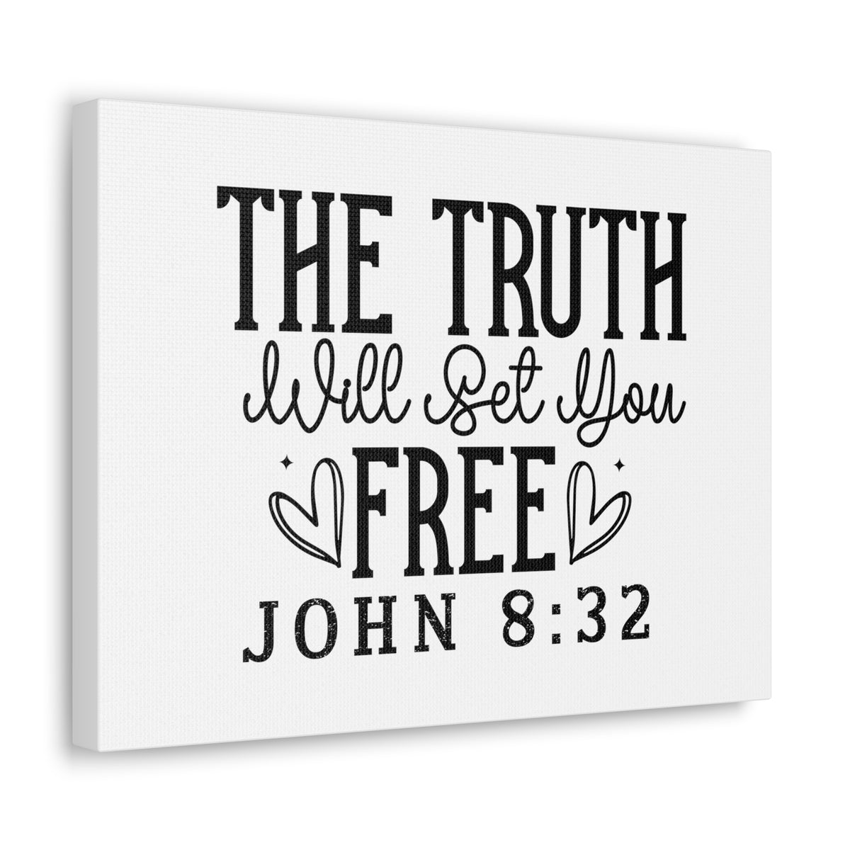 Scripture Walls John 8:32 The Truth Will Set You Free Bible Verse Canvas Christian Wall Art Ready to Hang Unframed-Express Your Love Gifts
