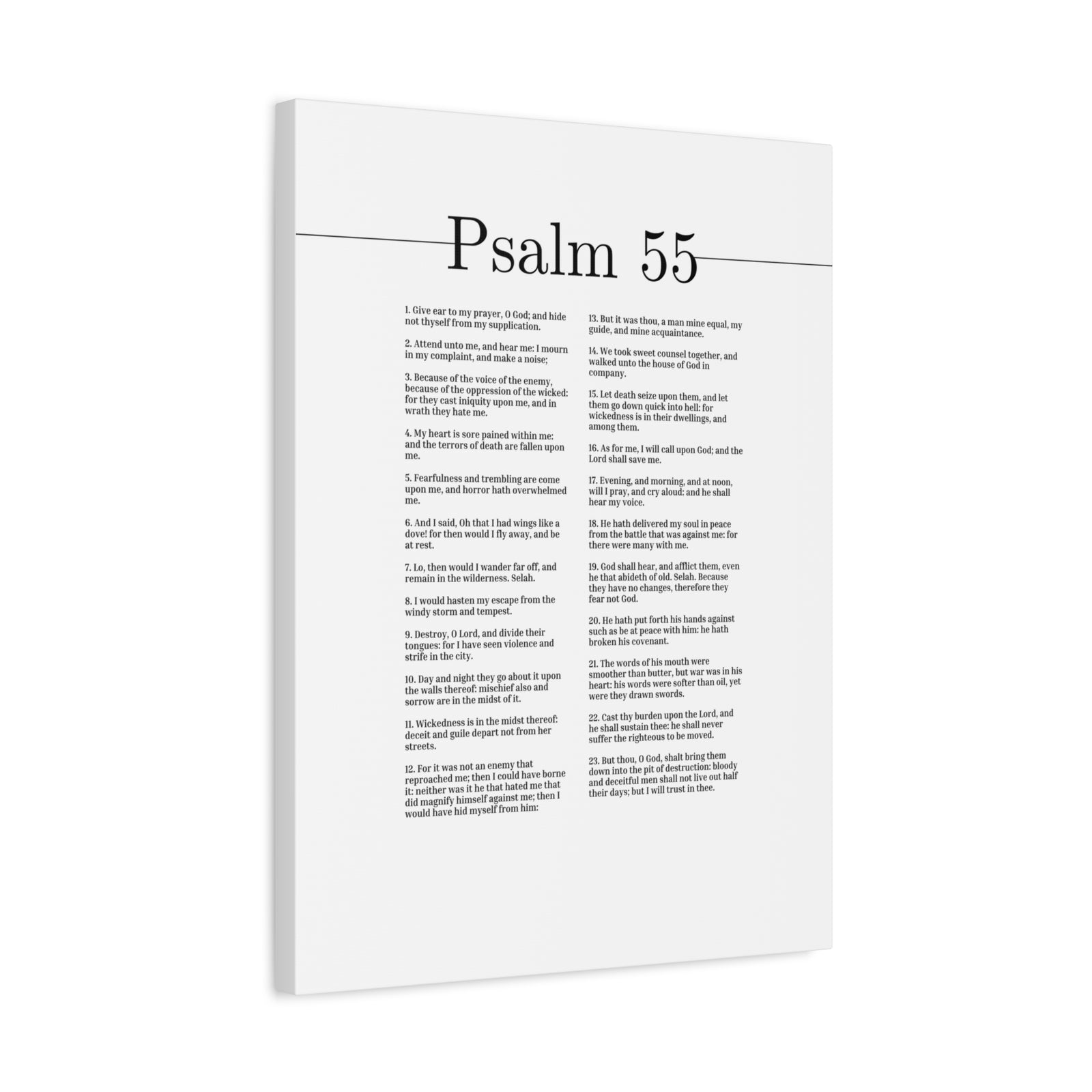 Scripture Canvas The Lord Shall Save Me Psalm 55 Christian Wall Art Bible Verse Print Ready to Hang-Express Your Love Gifts