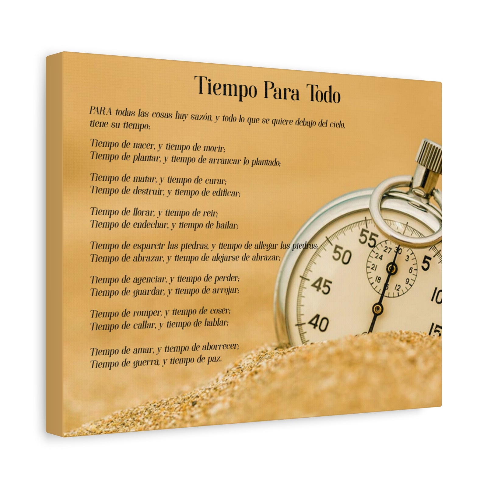 Scripture Walls Tiempo Para Todo Eclesiastés 3:5 Cuadros Cristianos Para Pared En Español, Christian Wall Decor In Spanish, Arte de Jesucristo,-Express Your Love Gifts