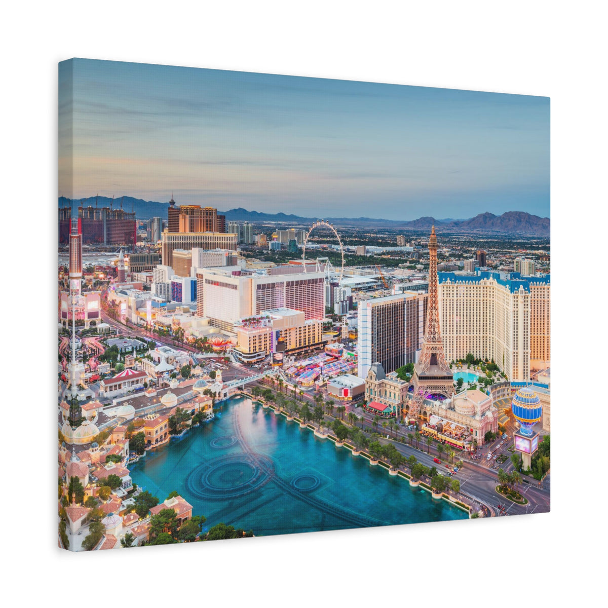 Las Vegas Daytime Skyline Canvas Artwork High-Quality Breathtaking Stunning Cityscape for Home Decor Ready to Hang-Express Your Love Gifts