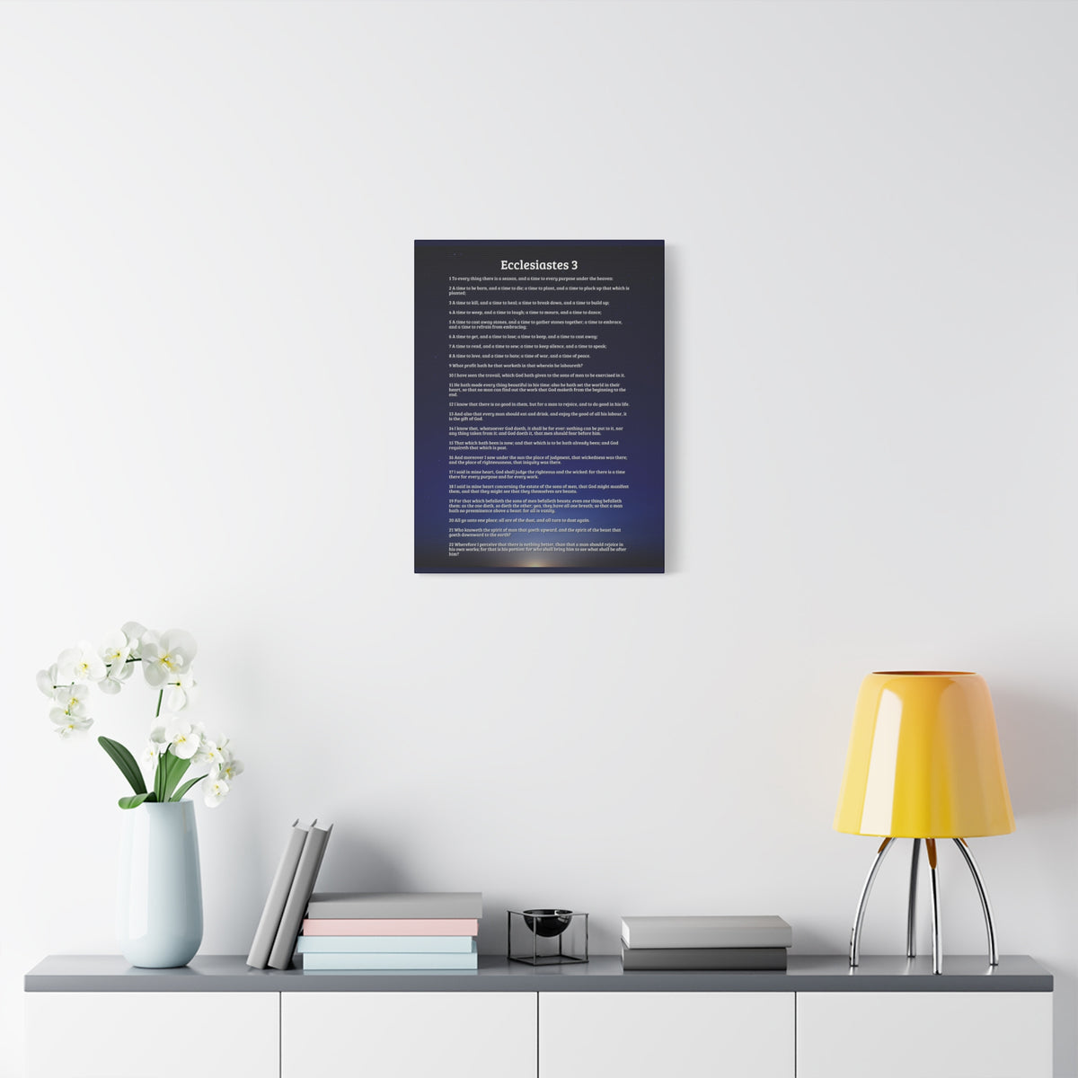 Scripture Walls God's Time Ecclesiastes 3 Bible Verse Canvas Christian Wall Art Ready to Hang-Express Your Love Gifts