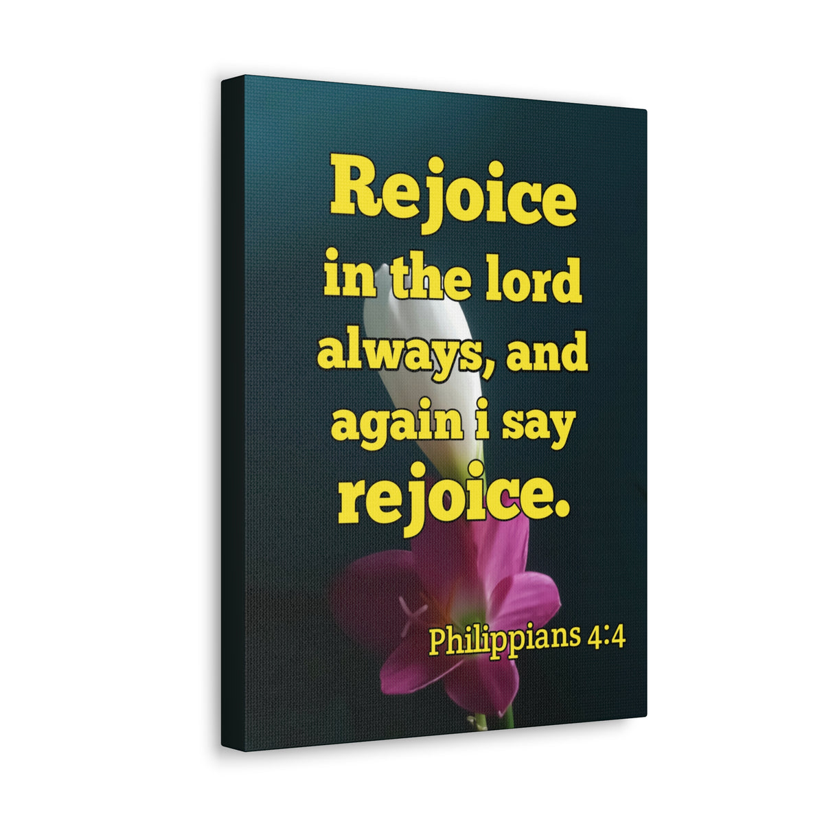 Scripture Canvas In The Lord Always Philippians 4:4 Christian Wall Art Bible Verse Print Ready to Hang-Express Your Love Gifts
