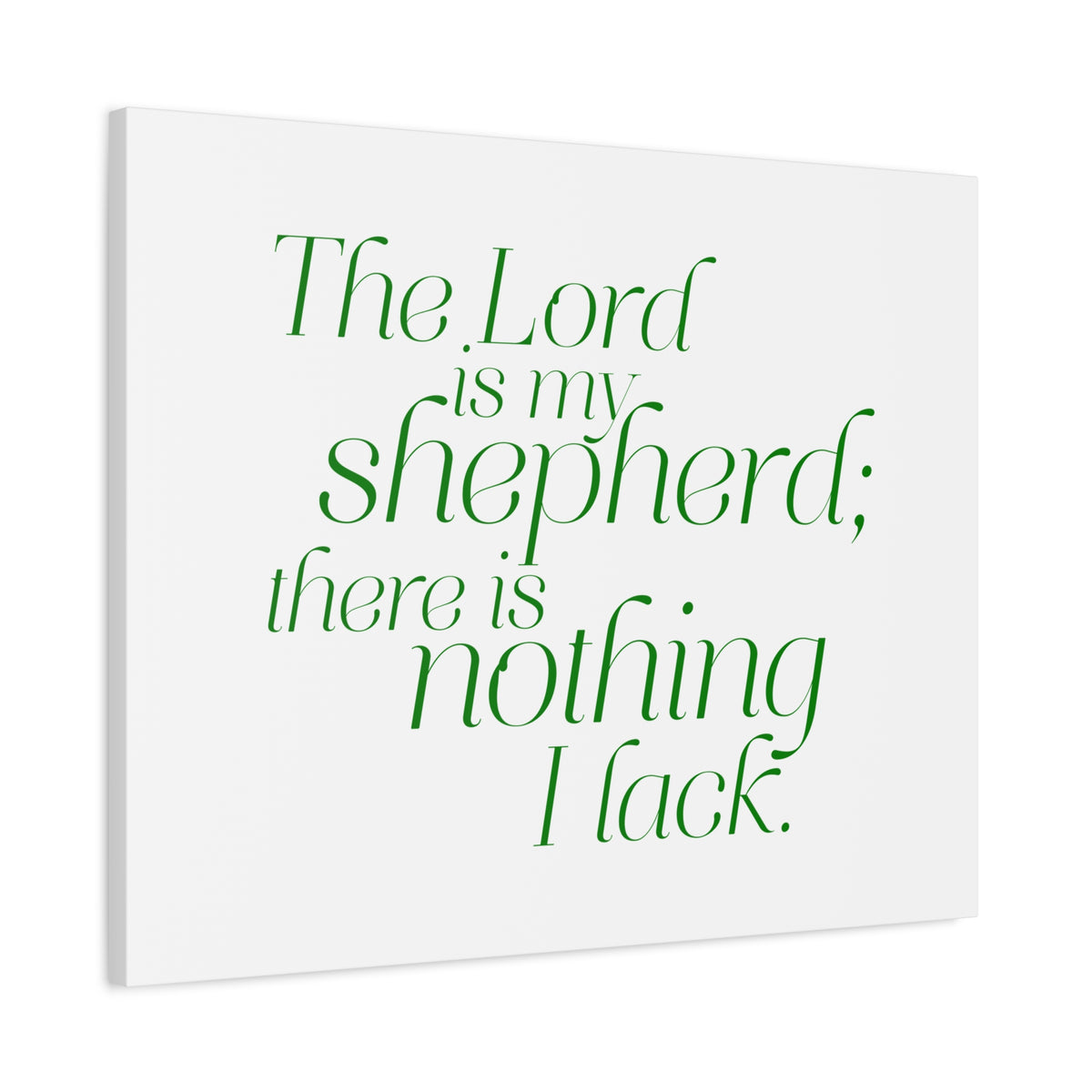 Scripture Walls My Shepherd Green Psalm 23:1 Bible Verse Canvas Christian Wall Art Ready to Hang-Express Your Love Gifts