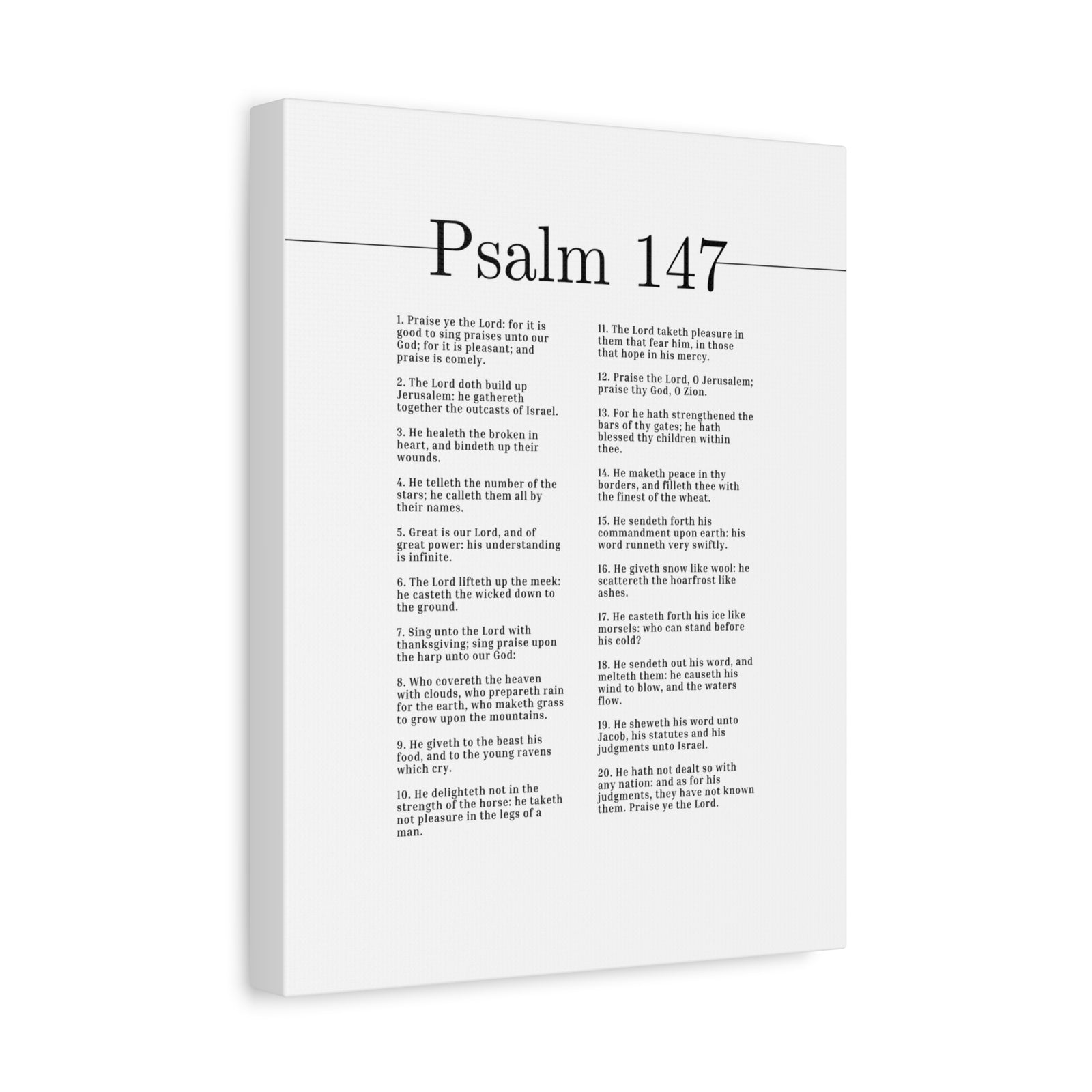 Scripture Canvas He Healeth The Broken Psalm 147 Christian Wall Art Bible Verse Print Ready to Hang-Express Your Love Gifts