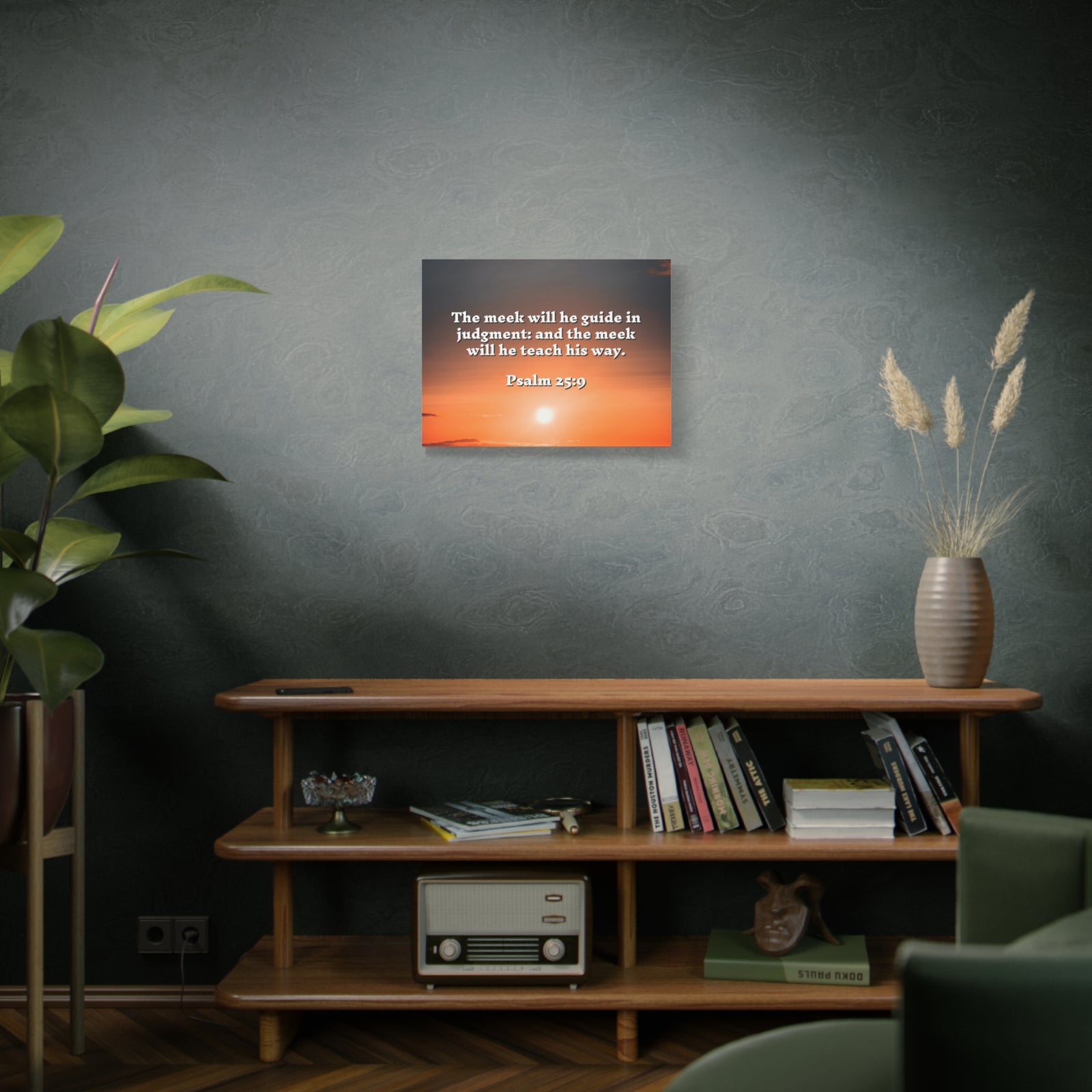 Scripture Walls Guide In Judgement Psalm 25:9 Bible Verse Canvas Christian Wall Art Ready to Hang-Express Your Love Gifts