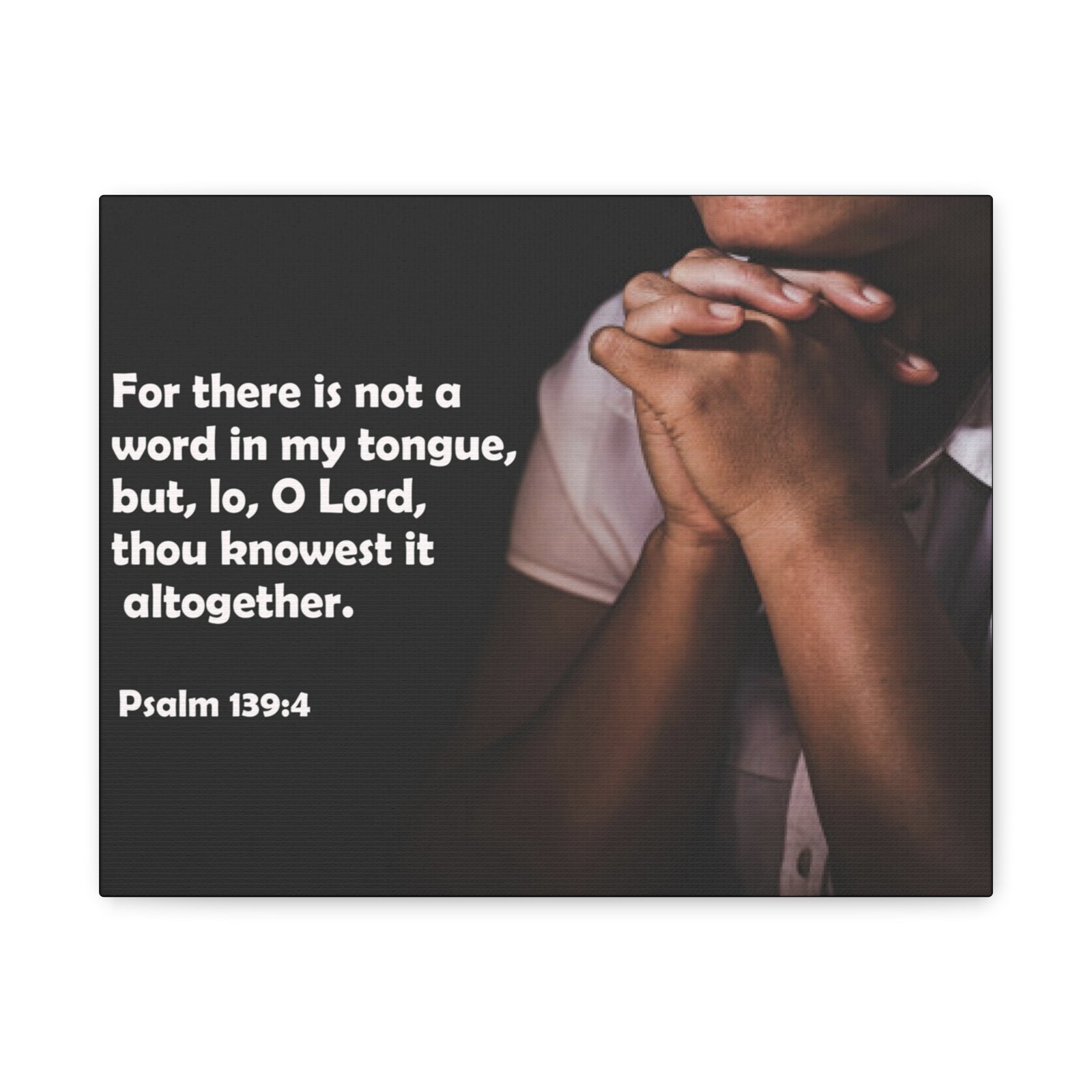 Bible Verse Canvas For There is Not a Word Psalm 139:4 Christian Home Décor Wall Art Scripture Ready to Hang Faith Print-Express Your Love Gifts