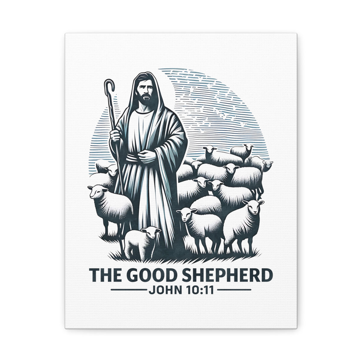 Scripture Walls John 10:11 The Good Shepherd Bible Verse Canvas Christian Wall Art Ready to Hang Unframed-Express Your Love Gifts