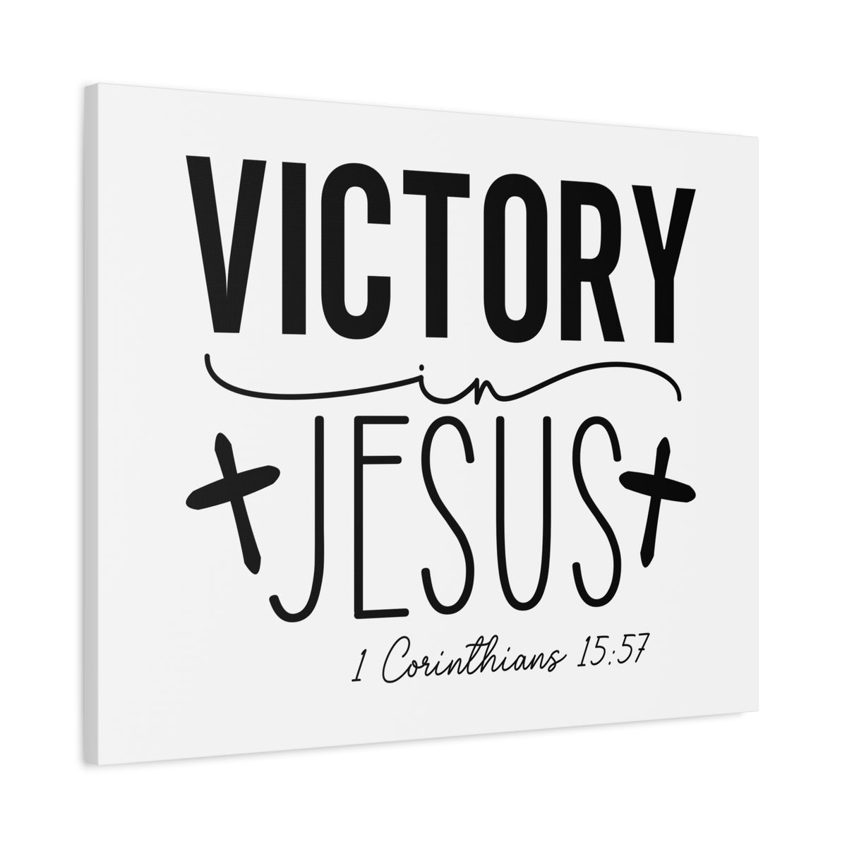Scripture Walls 1 Corinthians 15:57 Victory in Jesus Bible Verse Canvas Christian Wall Art Ready to Hang Unframed-Express Your Love Gifts